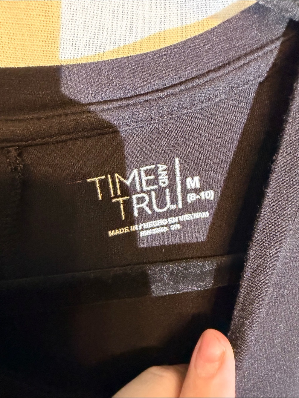 Time and Tru Black Sleeveless Swing Dress – Size Medium (8-10) - Picture 2 of 7